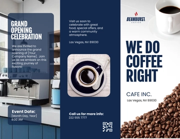 Free Cafe Grand Opening Brochure Template to Edit Online