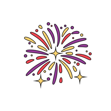 Free Fireworks Sticker Clipart to Edit Online