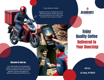 Free Cafe Delivery Brochure Template to Edit Online