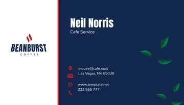 Free Cafe Agency Business Card Template to Edit Online
