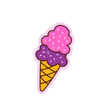 Free Ice Cream Sticker Clipart to Edit Online