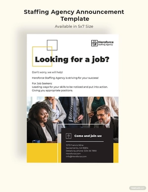Staffing Agency Announcement Template