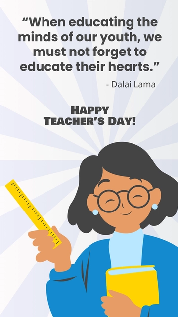 Free Teachers Day Quote Template to Edit Online