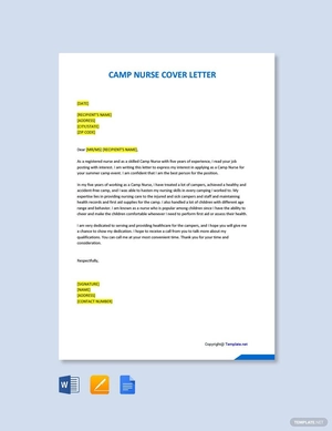 Camp Nurse Cover Letter