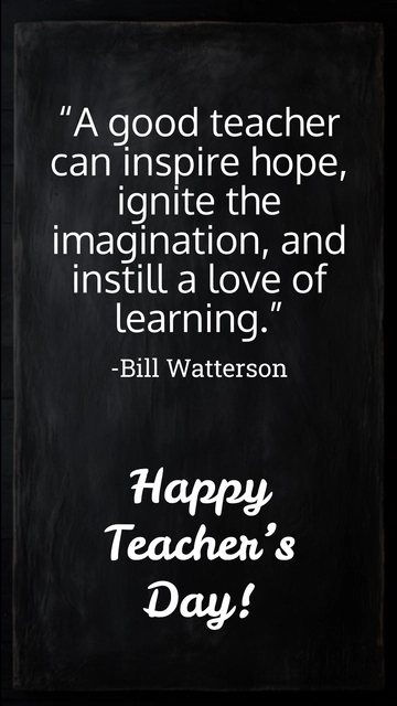 Free Teachers Day Heart Touching Quote Template to Edit Online