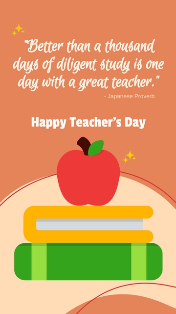 Free Teachers Day Quote for Kids Template to Edit Online