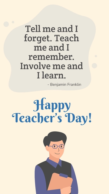 Free Teachers Day Inspirational Quote Template to Edit Online