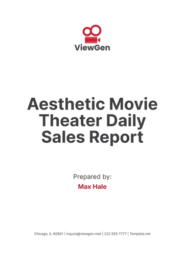 Free Aesthetic Movie Theater Daily Sales Report Template to Edit Online