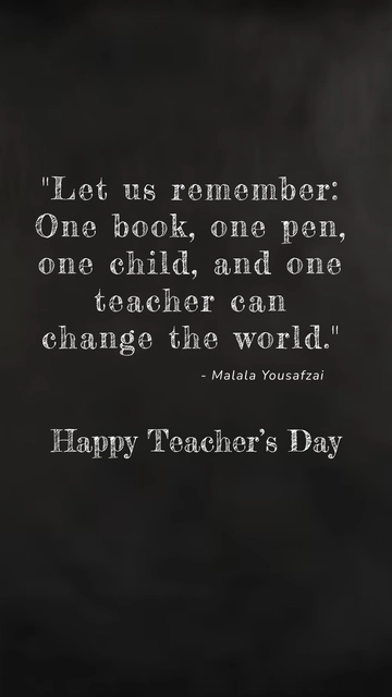 Free Teachers Day Short Quote Template to Edit Online