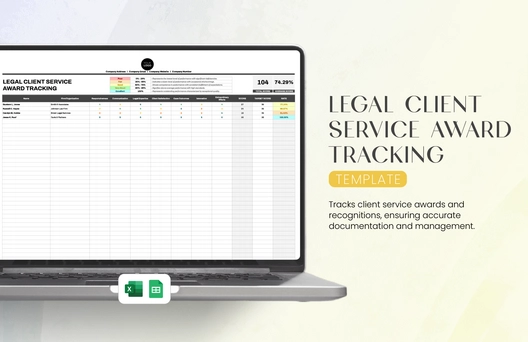 Legal Client Service Award Tracking Template
