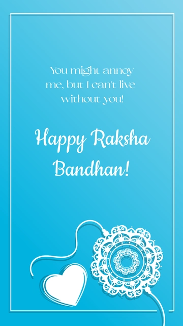 Free Raksha Bandhan Love Quote Template to Edit Online