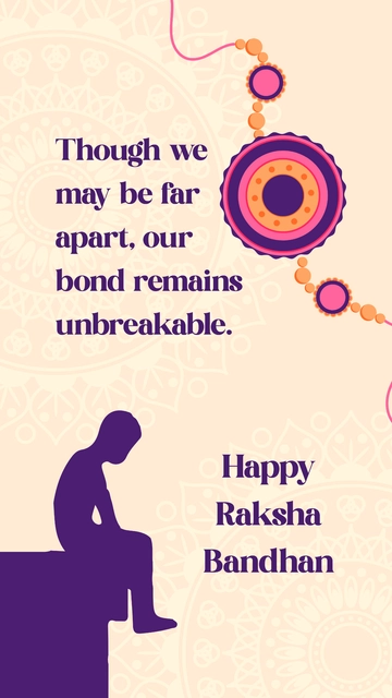 Free Raksha Bandhan Sad Quote Template to Edit Online