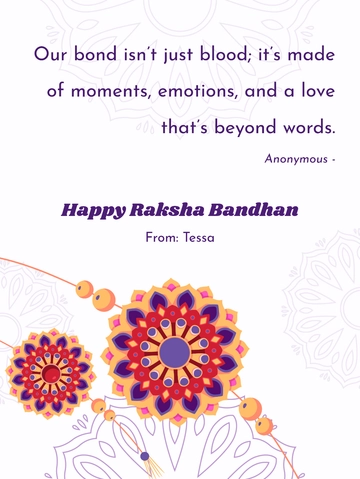 Free Happy Raksha Bandhan Template to Edit Online