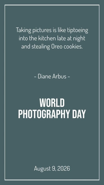 Free World Photography Day Quote Template to Edit Online