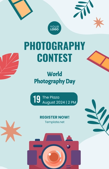 Free World Photography Day Creative Poster Template to Edit Online