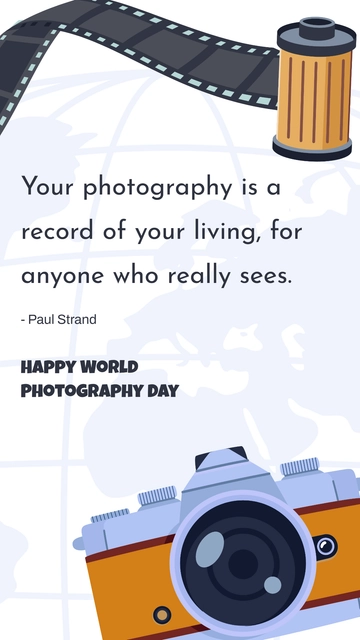 Free Happy World Photography Day Quote Template to Edit Online