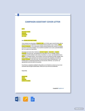 Campaign Assistant Cover Letter Template
