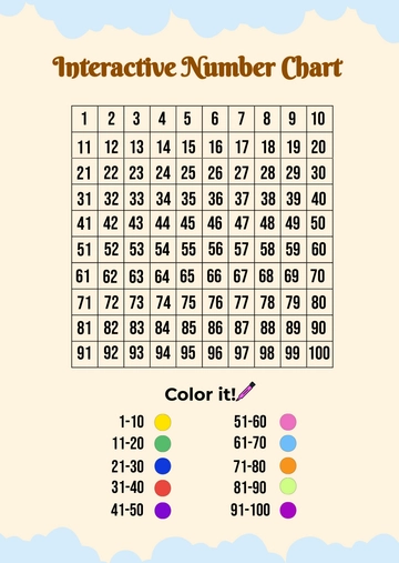 Free Interactive Number Chart Template to Edit Online