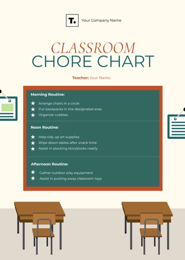 Free Preschool Chore Chart Template to Edit Online