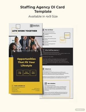 Staffing Agency DL Card Template