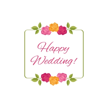 Free Wedding Sticker to Edit Online