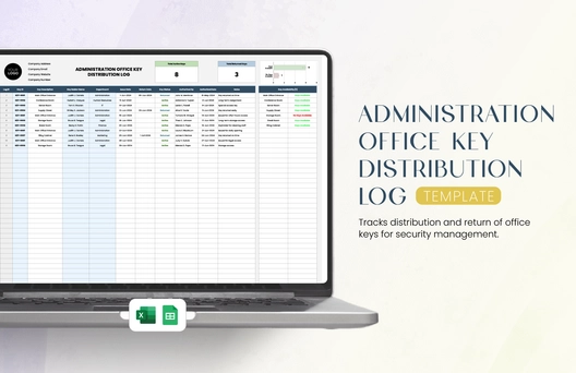 Administration Office Key Distribution Log Template