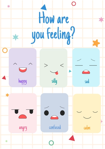 Free Preschool Feelings Chart Template to Edit Online