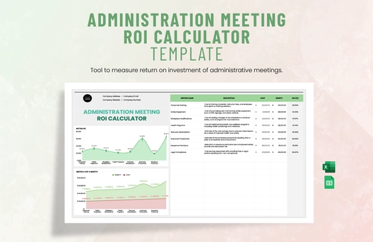 Administration Meeting ROI Calculator Template