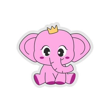 Free Elephant Sticker Clipart to Edit Online
