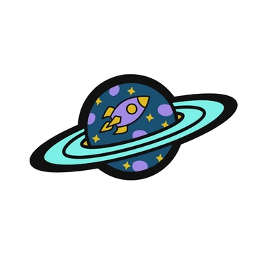 Free Space Sticker Clipart to Edit Online