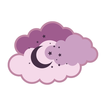 Free Starry Night Sticker Clipart to Edit Online