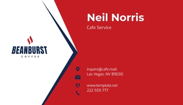 Free Cafe Digital Business Card Template to Edit Online