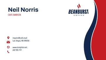 Free Cafe Barista Business Card Template to Edit Online