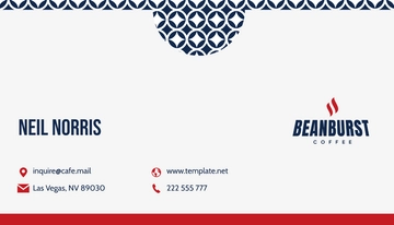 Free Cafe Event Business Card Template to Edit Online