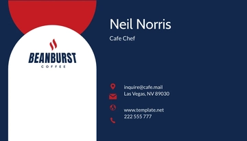 Free Cafe Chef Business Card Template to Edit Online