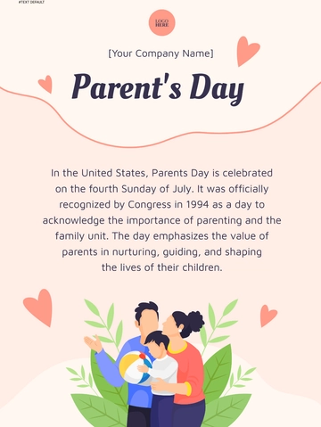 Free Parents Day Template to Edit Online