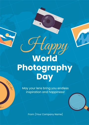 Free World Photography Day Wishes Template to Edit Online