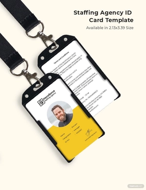 Staffing Agency ID Card Template