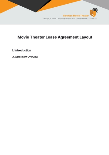 Free Movie Theater Lease Agreement Layout%C2%A0Template to Edit Online