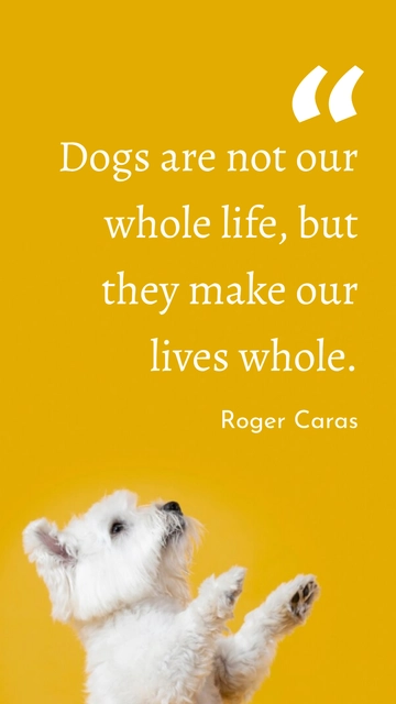 Free International Dog Day Inspirational Quote Template to Edit Online