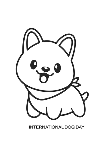 Free Dog Drawing Template to Edit Online