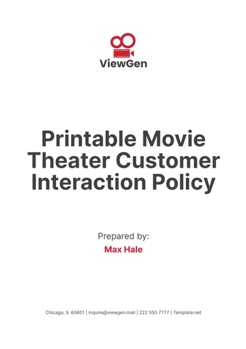 Free Printable Movie Theater Customer Interaction Policy Template to Edit Online