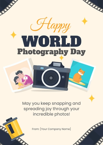 Free World Photography Day Wishes for Photographer Template to Edit Online
