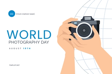 Free Minimalist World Photography Day Banner Template to Edit Online