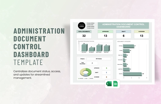 Administration Document Control Dashboard Template