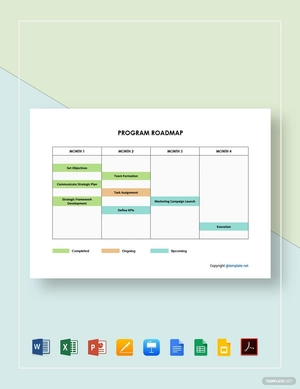 Editable Program Roadmap Template