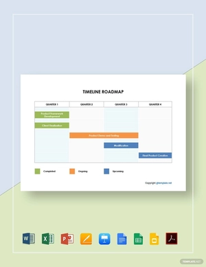 Editable Timeline Roadmap Template
