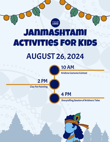 Free Janmashtami Activity for Kids Template to Edit Online