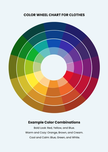 Free Color Wheel Chart Template For Clothes to Edit Online