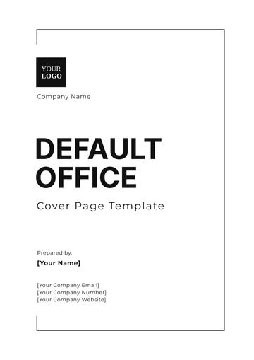 Free Default Office Cover Page Template to Edit Online